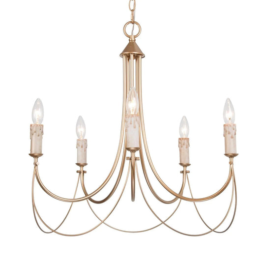 Isobel Satin Gold Chandelier 239.99