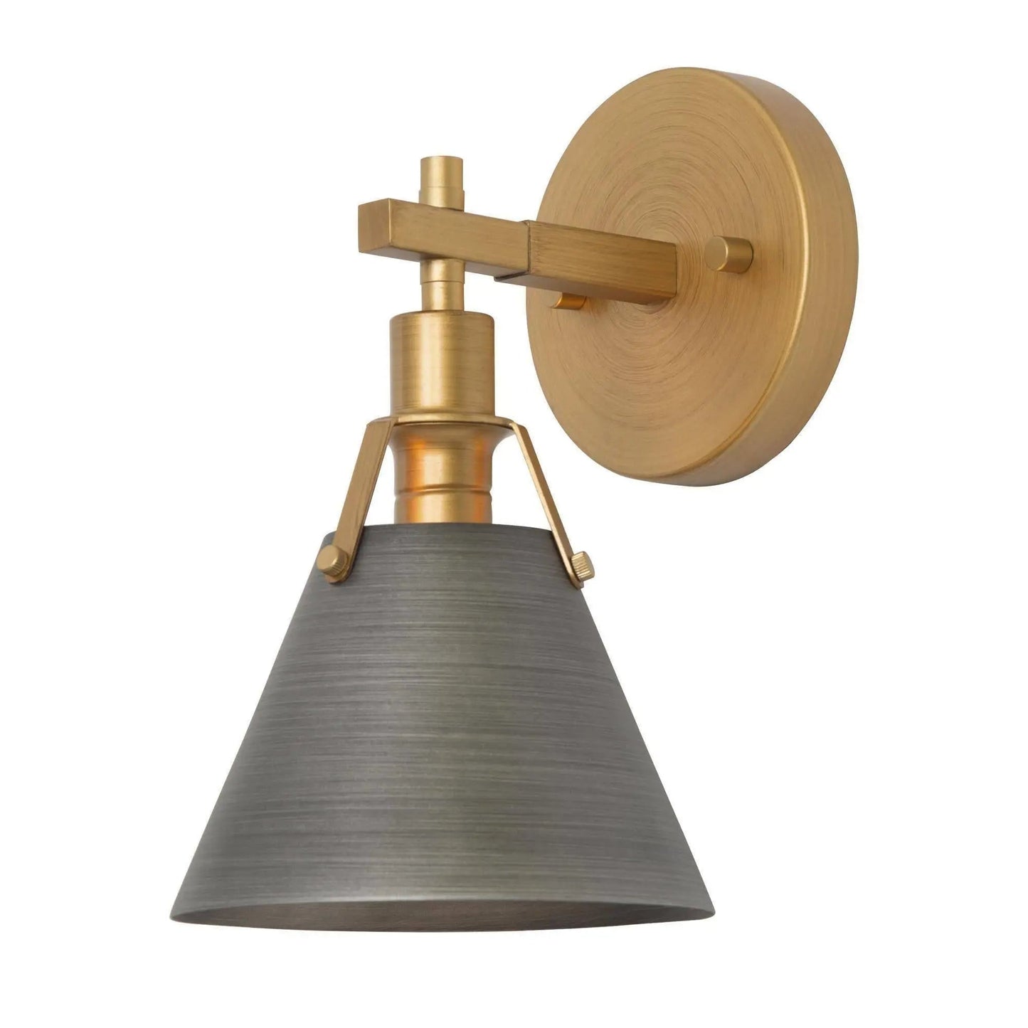 Ives 1-Light Modern Gray and Gold Cone Wall Sconces