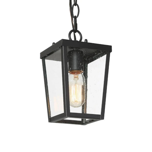 Helmstadter 1-Light Mini Black Outdoor Pendant Light