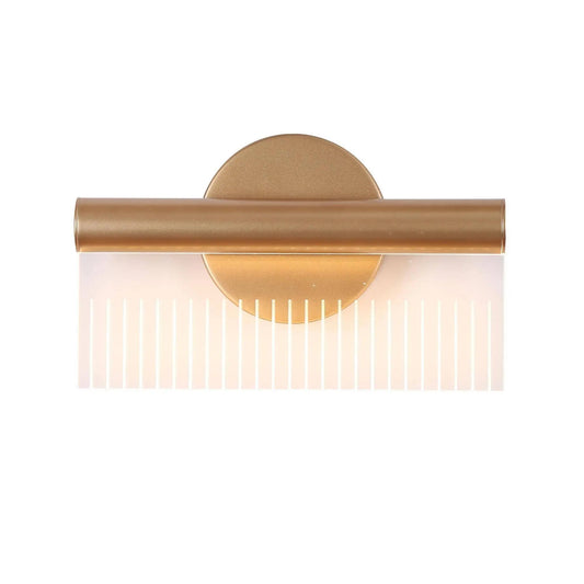 Calceolaria 1-Light Gold Rectangle Acrylic LED Wall Sconces