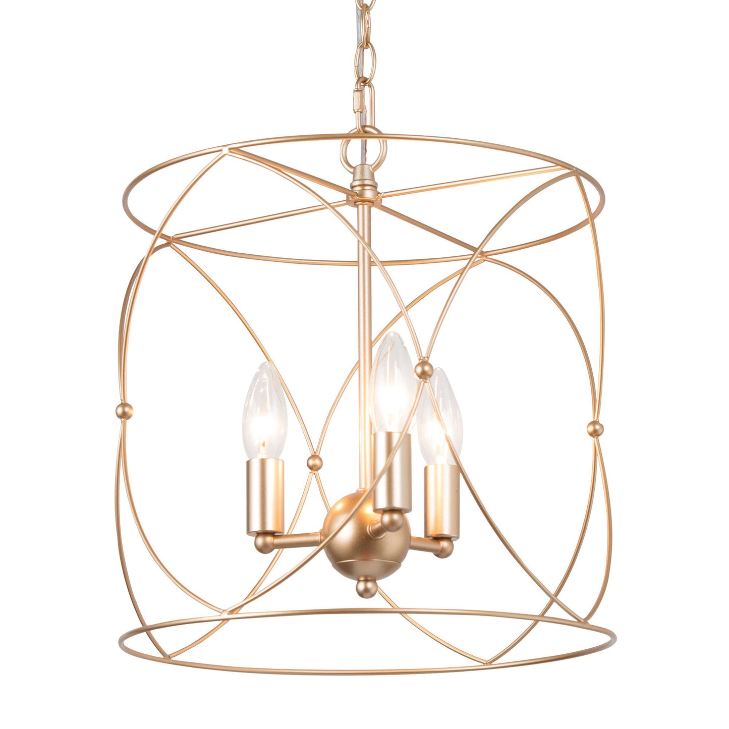 Unelefante 3-Light Mini Gold Chandelier