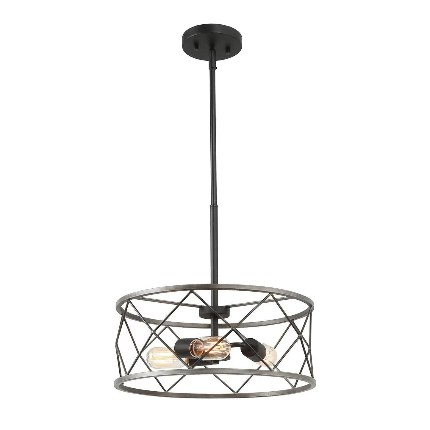 LNC Frame Drum Chandelier  Light - 3 Lights-Clearance 139.99