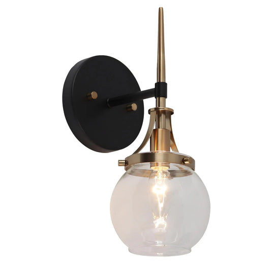 Capensis 1-Light Black and Gold Vanity Light