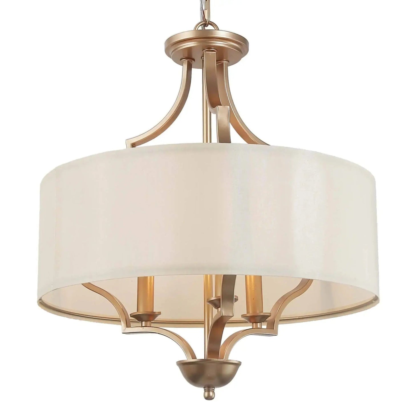 LNC Gold Drum-shaped Metallic Hanging Pendant- 3 Lights 219.99