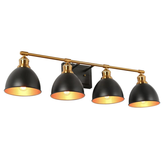 Despotes 4-Light Black and Brass Vanity Light