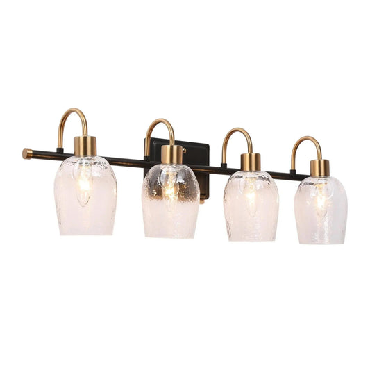 Loniramaja 4-Light Black and Gold Vanity Light