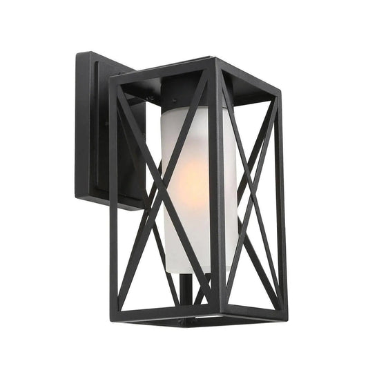 Mosiousting 12.2"H 1-Light Black Outdoor Wall Light