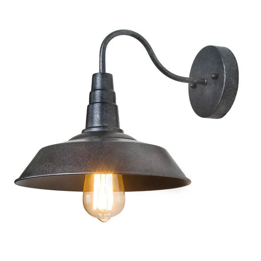 Yuchoy 1-Light Farmhouse Rust Ion Barn Wall Sconce Light