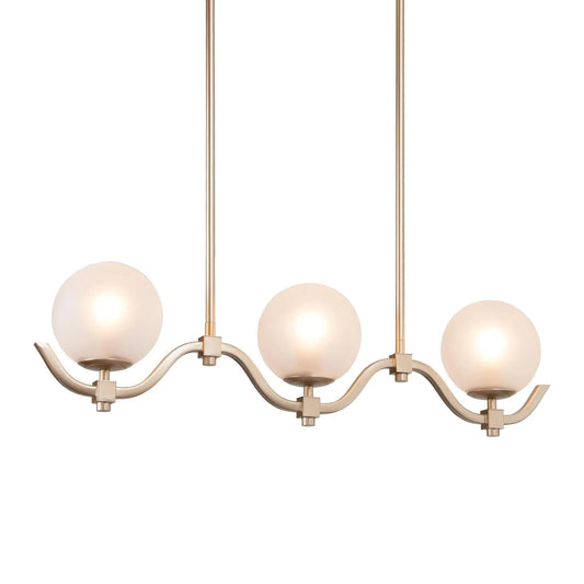 Marlon 3-Light 30-in Gold Modern Linear Kitchen Island Light