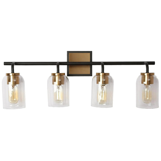 Ephedra 4-Light Black and Brass Vanity Light