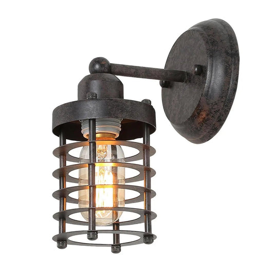 Wodroary 1-Light Industrial Rust Brown Armed Wall Sconces