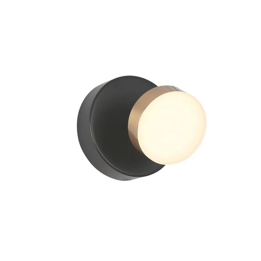 Nelly 1-Light Modern Black and Gold LED Wall Sconces