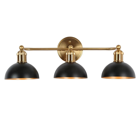 Nephropsidae 3-Light Black and Brass Vanity Light