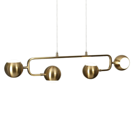 Stellevernic 4-Light 31.5-in Brass Modern Linear LED Kitchen Island Light