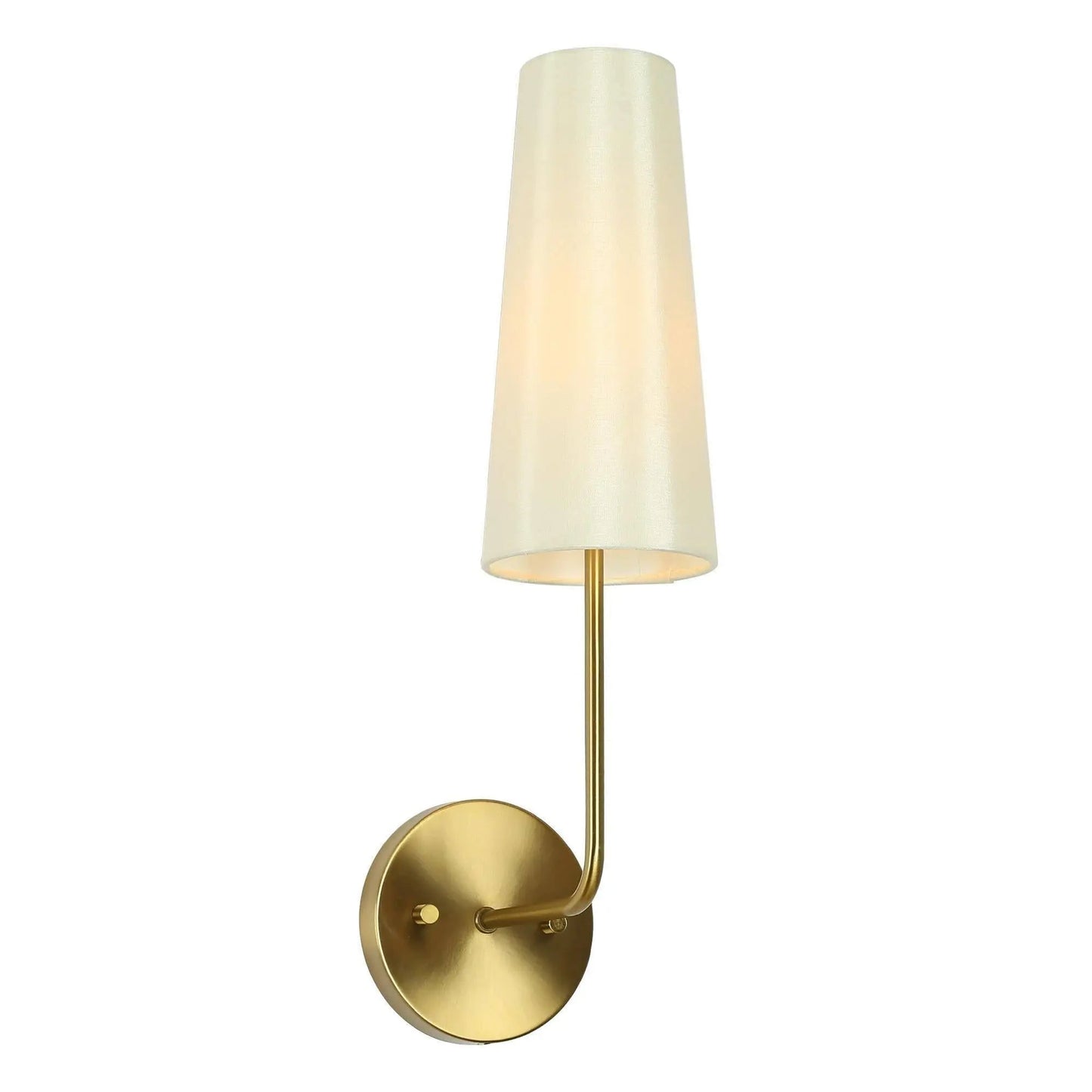 Ananau 1-Light Modern Gold Fabric Wallchiere Wall Sconces