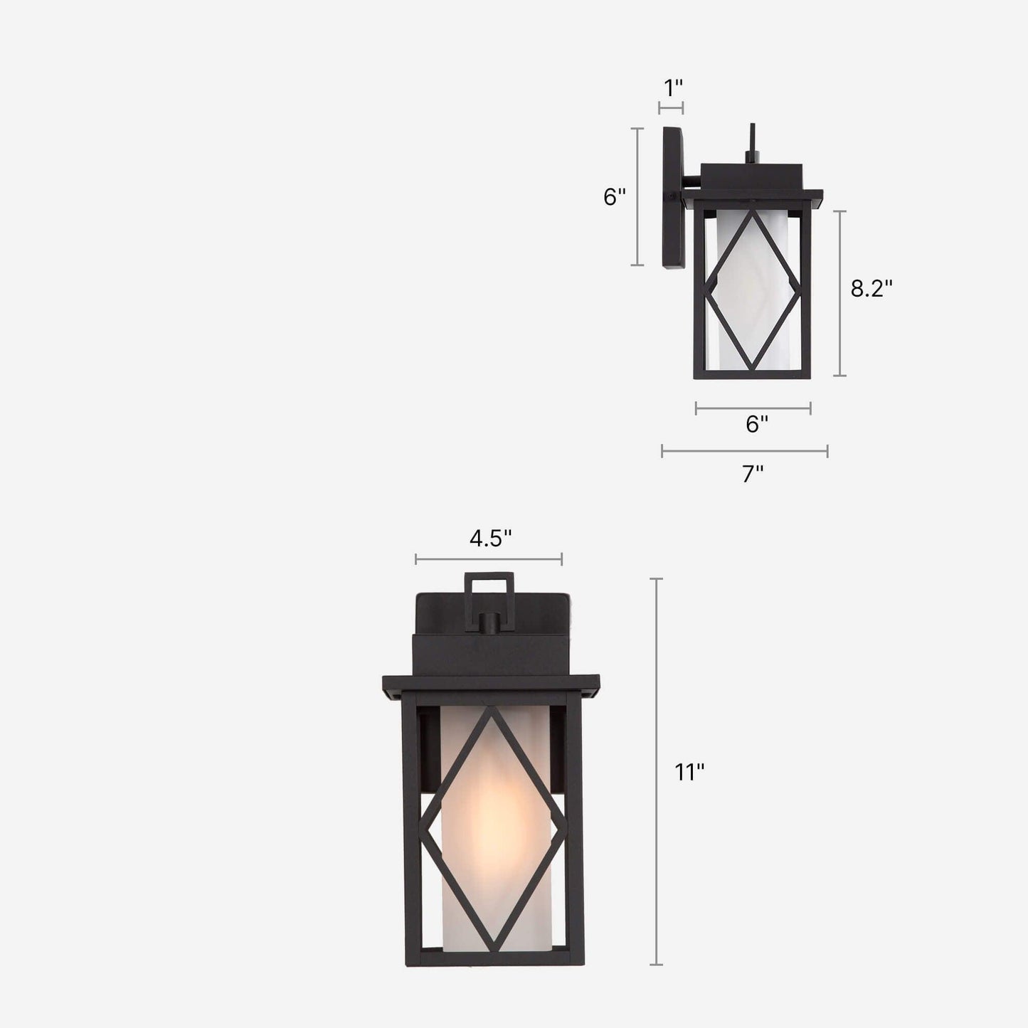 1-Light Outdoor Wall Lamp - Belles Lighting