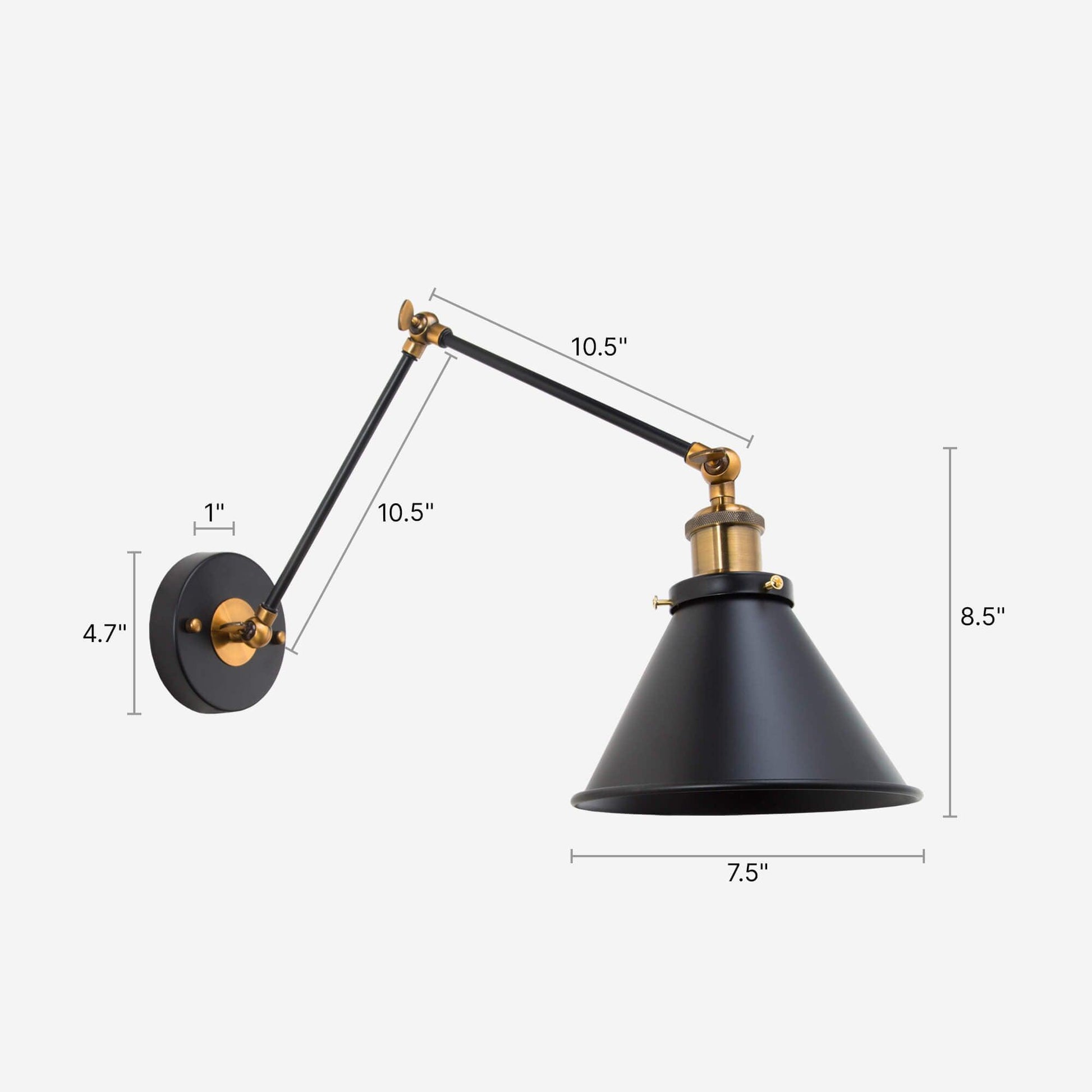 1-Light Swing Arm Wall Light - Belles Lighting