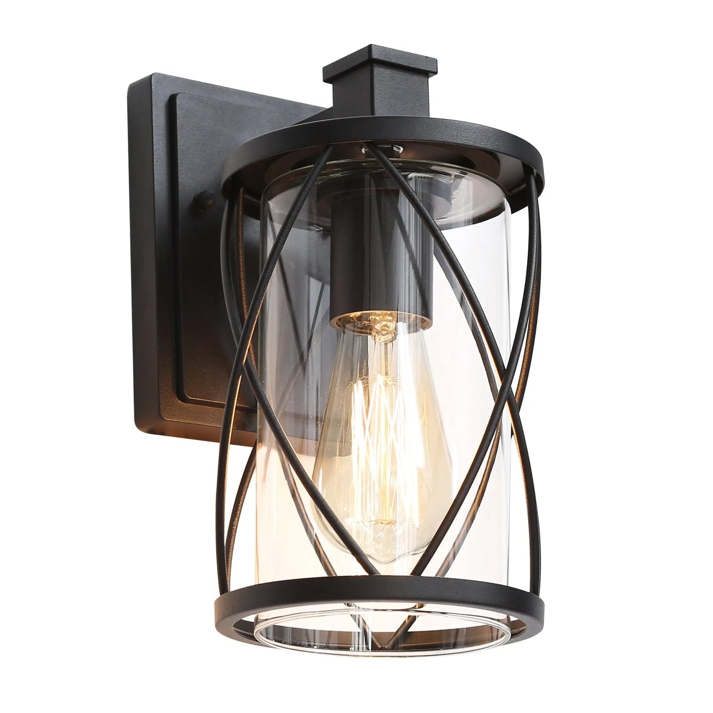 Oliver 11"H 1-Light Black Outdoor Wall Light