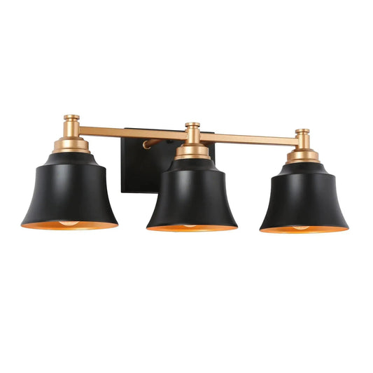 Phapricornus 3-Light Black and Gold Vanity Light