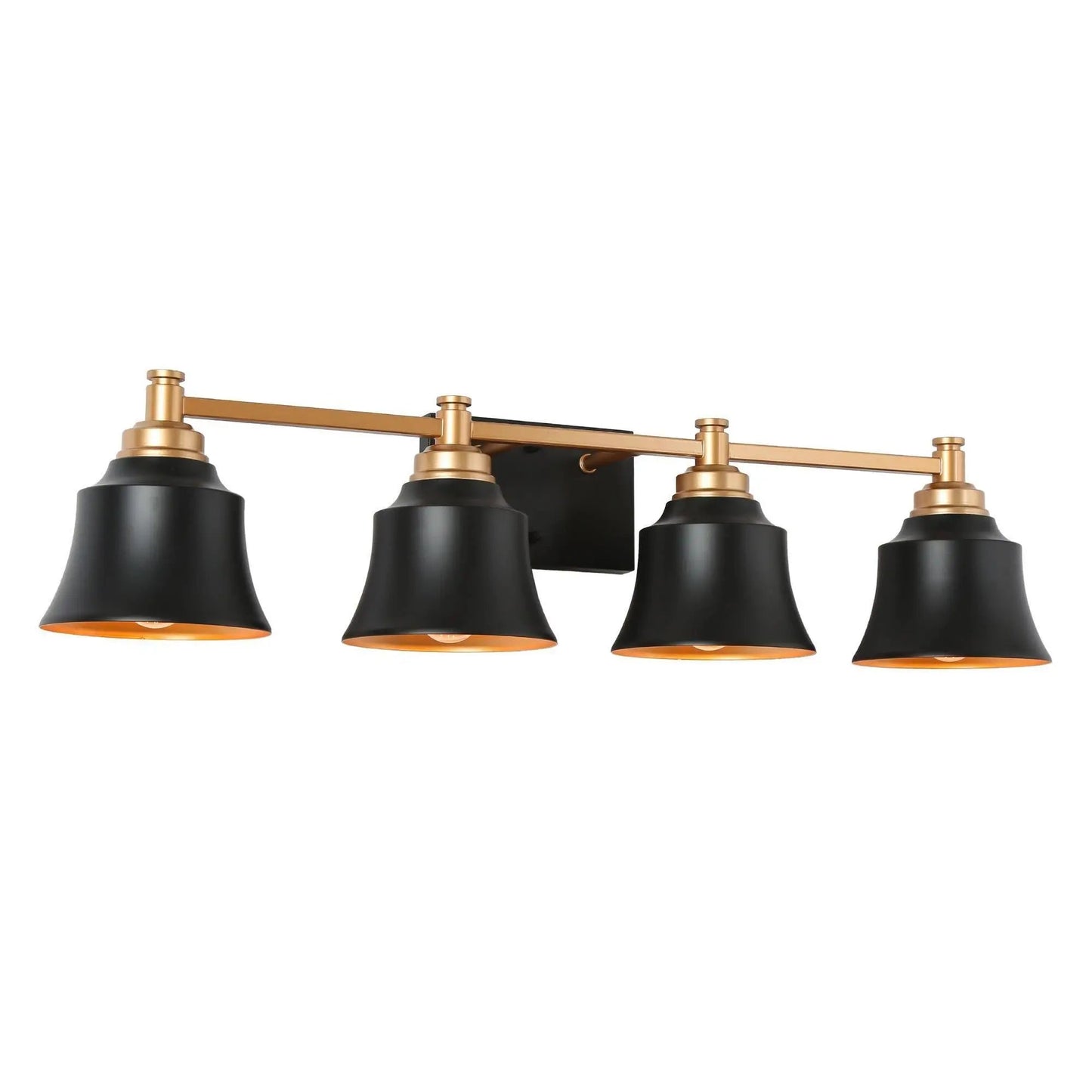 Phapricornus 4-Light Black and Gold Vanity Light