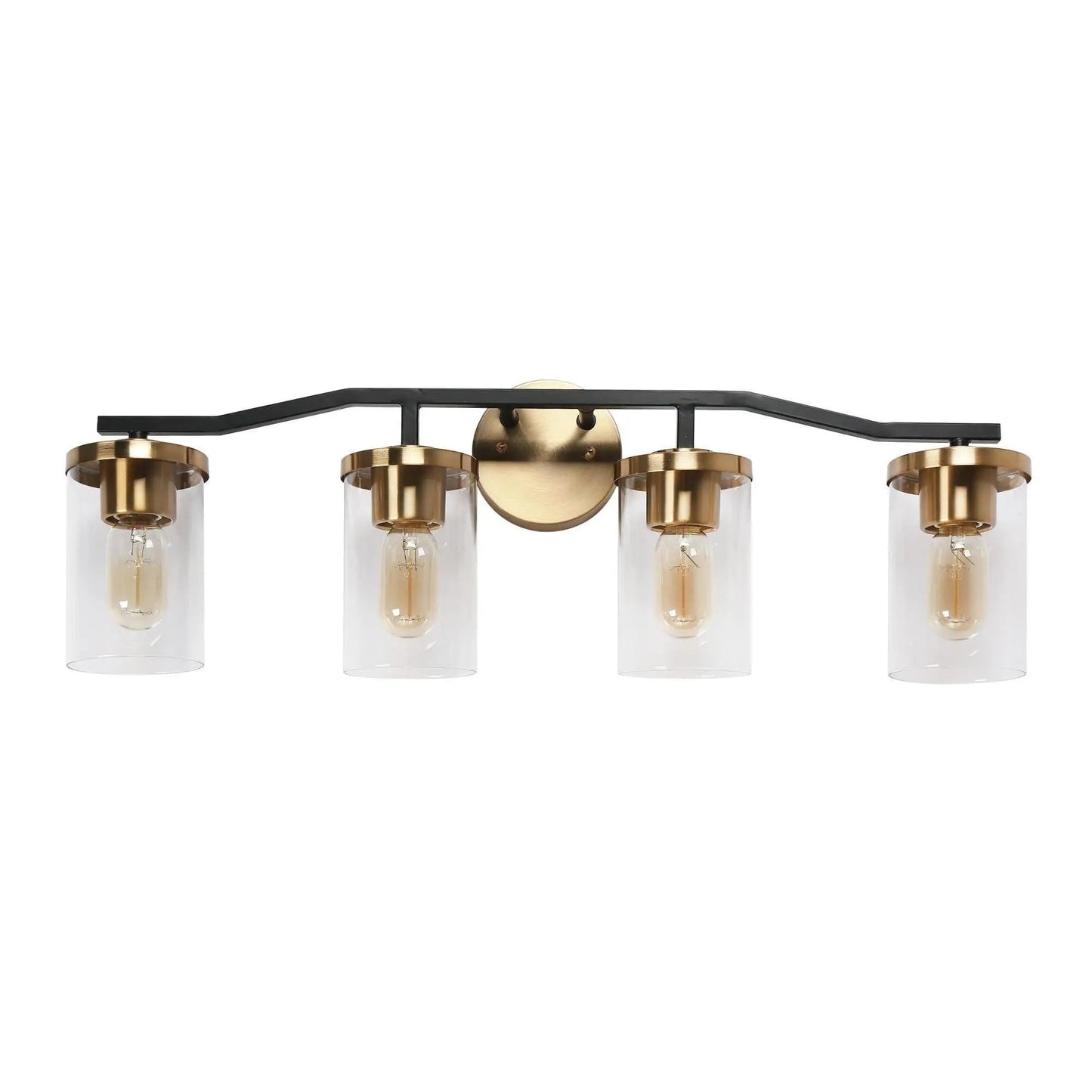 Carrots 4-Light Black and Brass Vanity Light