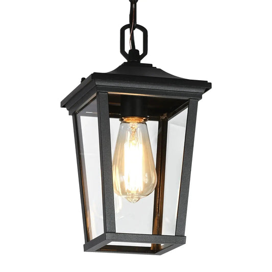 Melanthius 1-Light Mini Black Outdoor Pendant Light