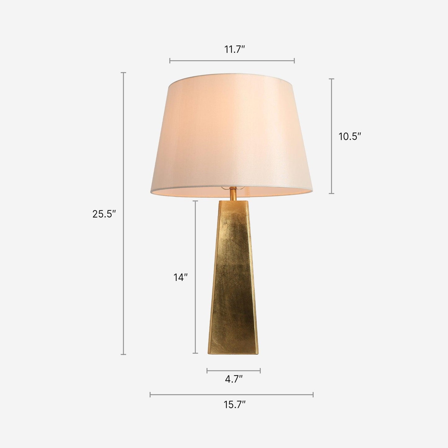 1-Light Gold White Table Lamp - Belles Lighting