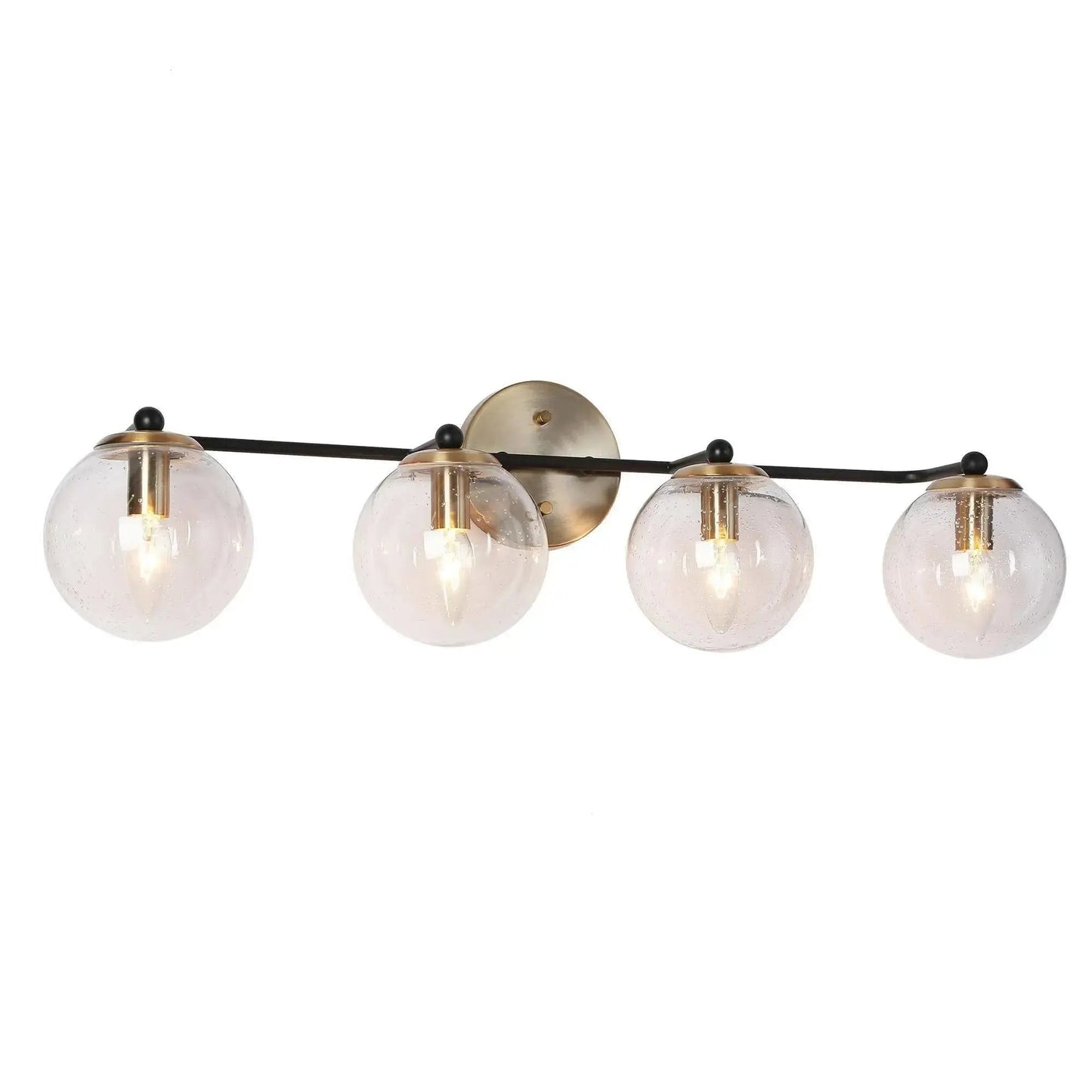 Vellichor 4-Light Black and Brass Vanity Light