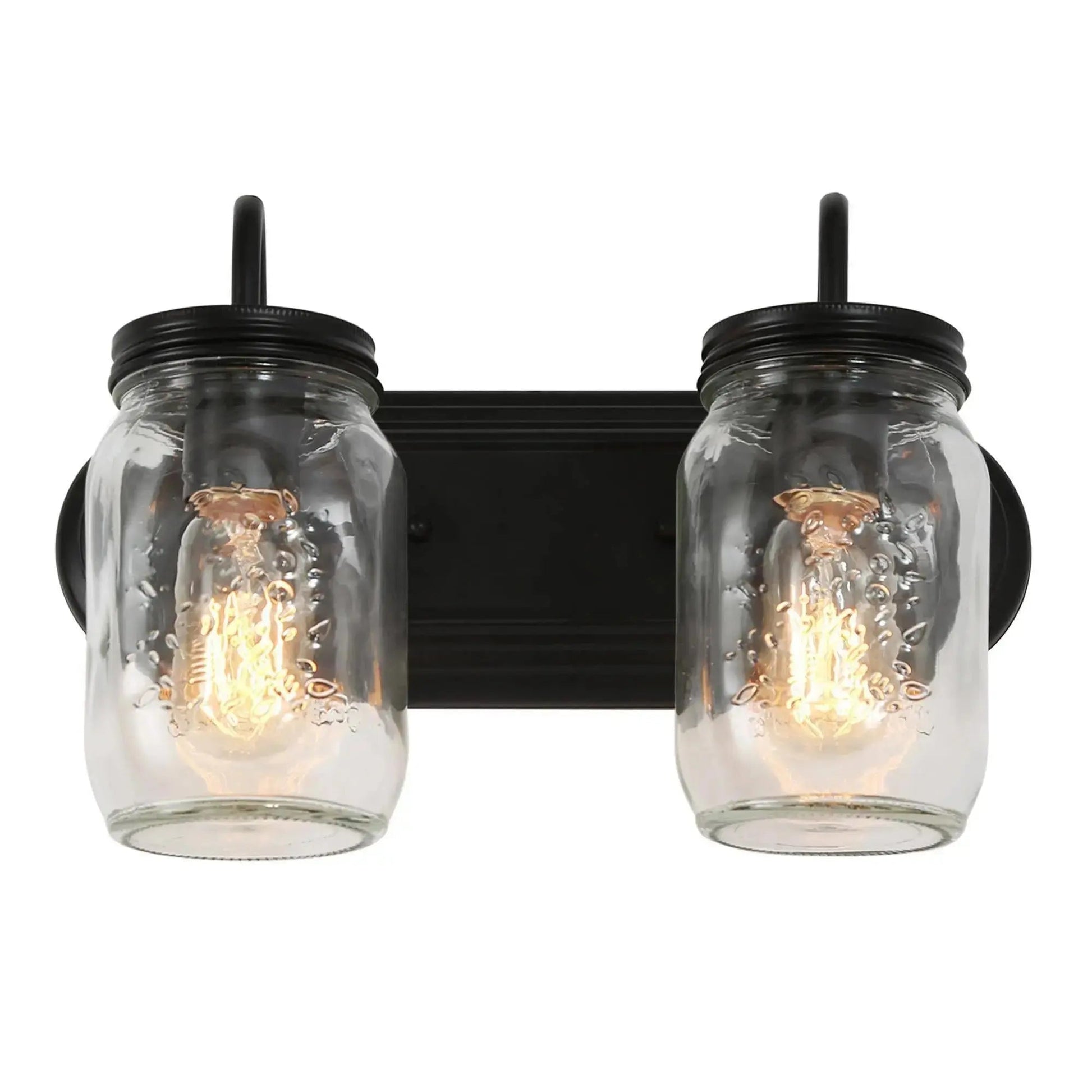 Magdalena 2-Light Black Vanity Light