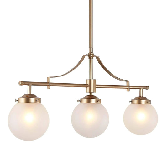 Laconchaln 3-Light 25.5-in Gold Modern Linear Kitchen Island Light