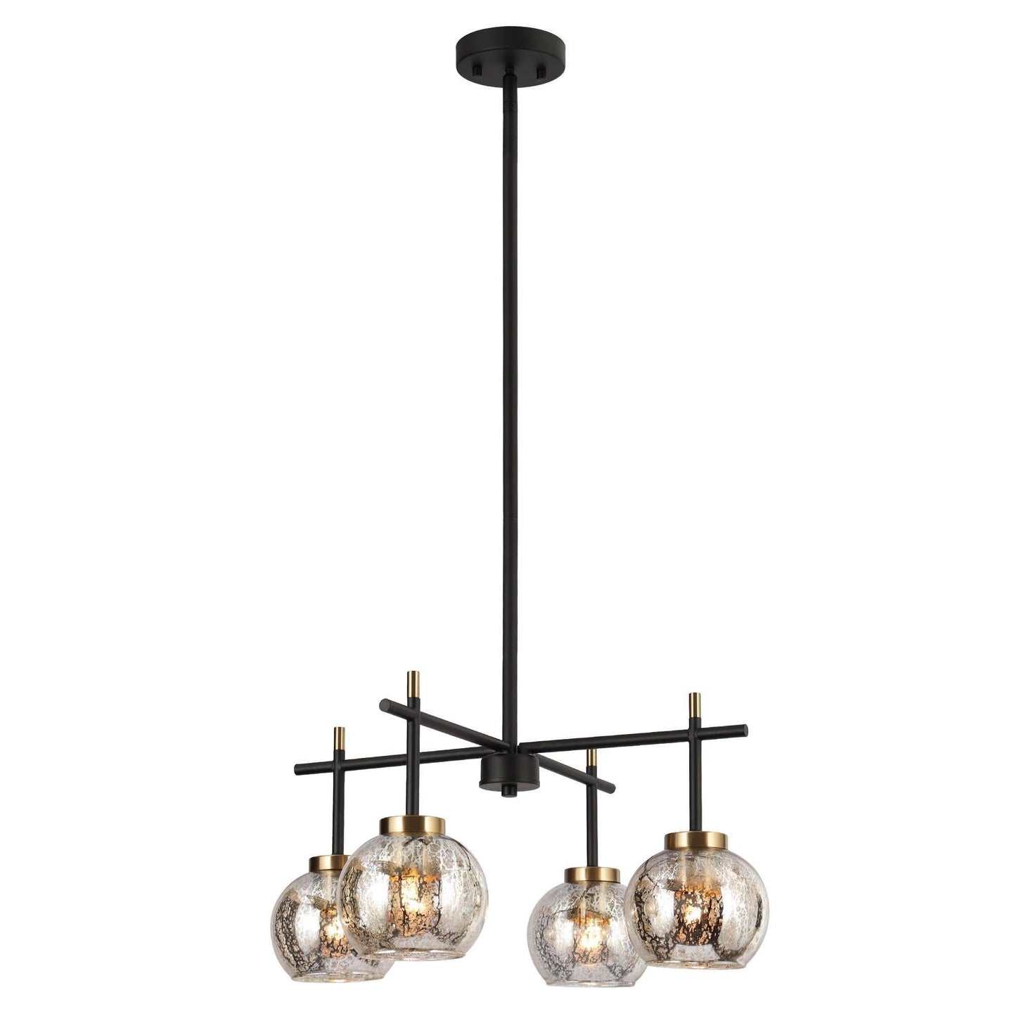 Rafflesia 4-Light Small Black Chandelier