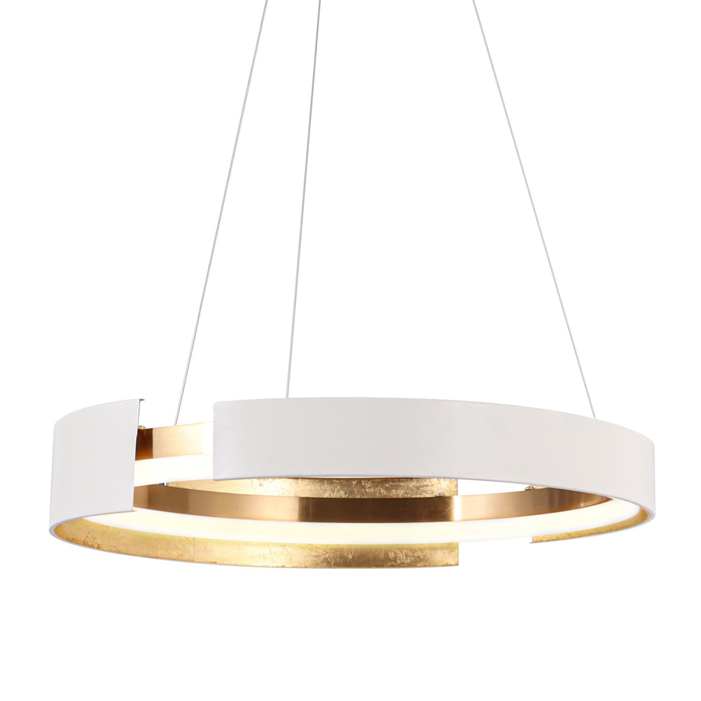 Welntscpia 1-Light Small Gold LED Chandelier