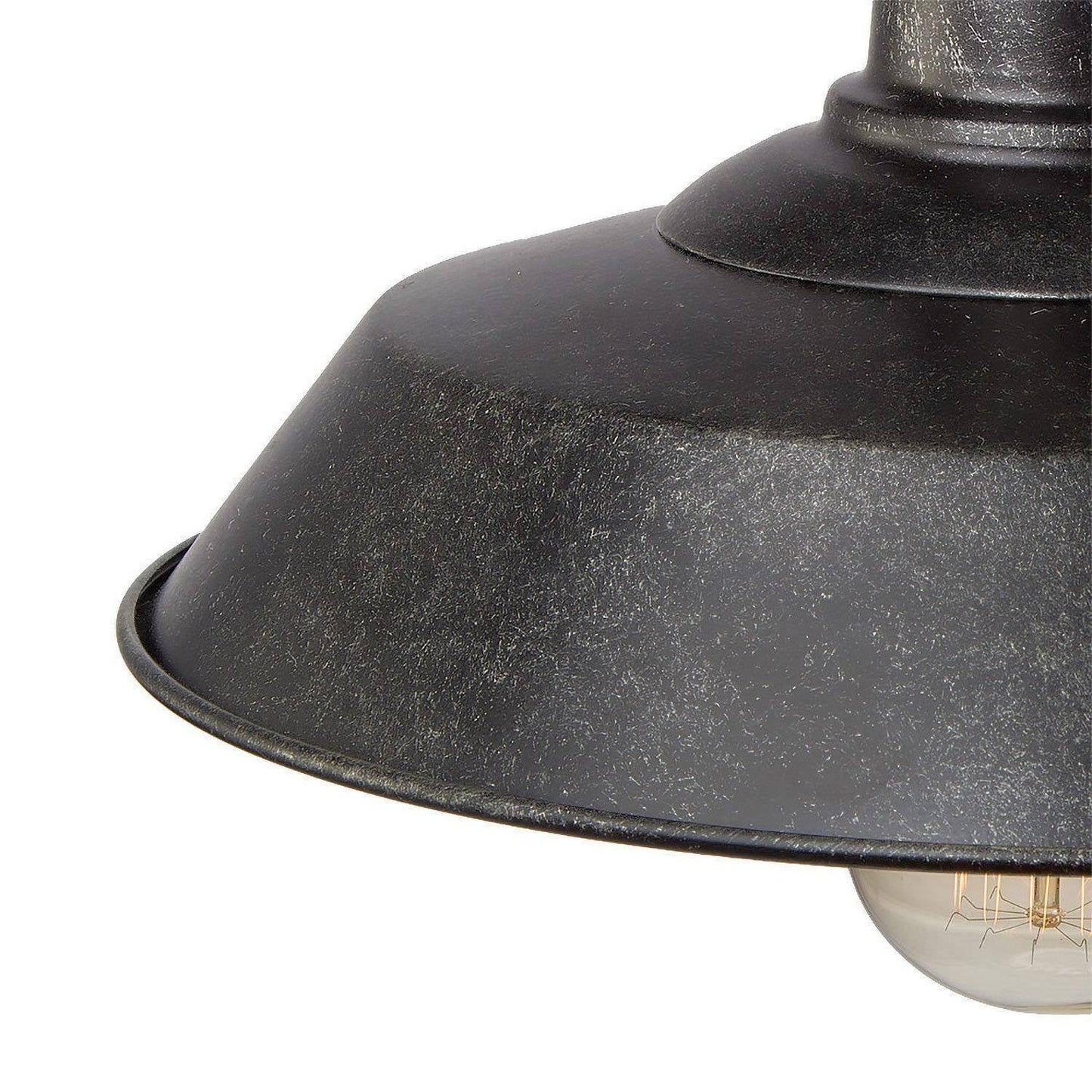 Yuchoy 1-Light 10" Black Industrial Dome Pendant Light Fixtures