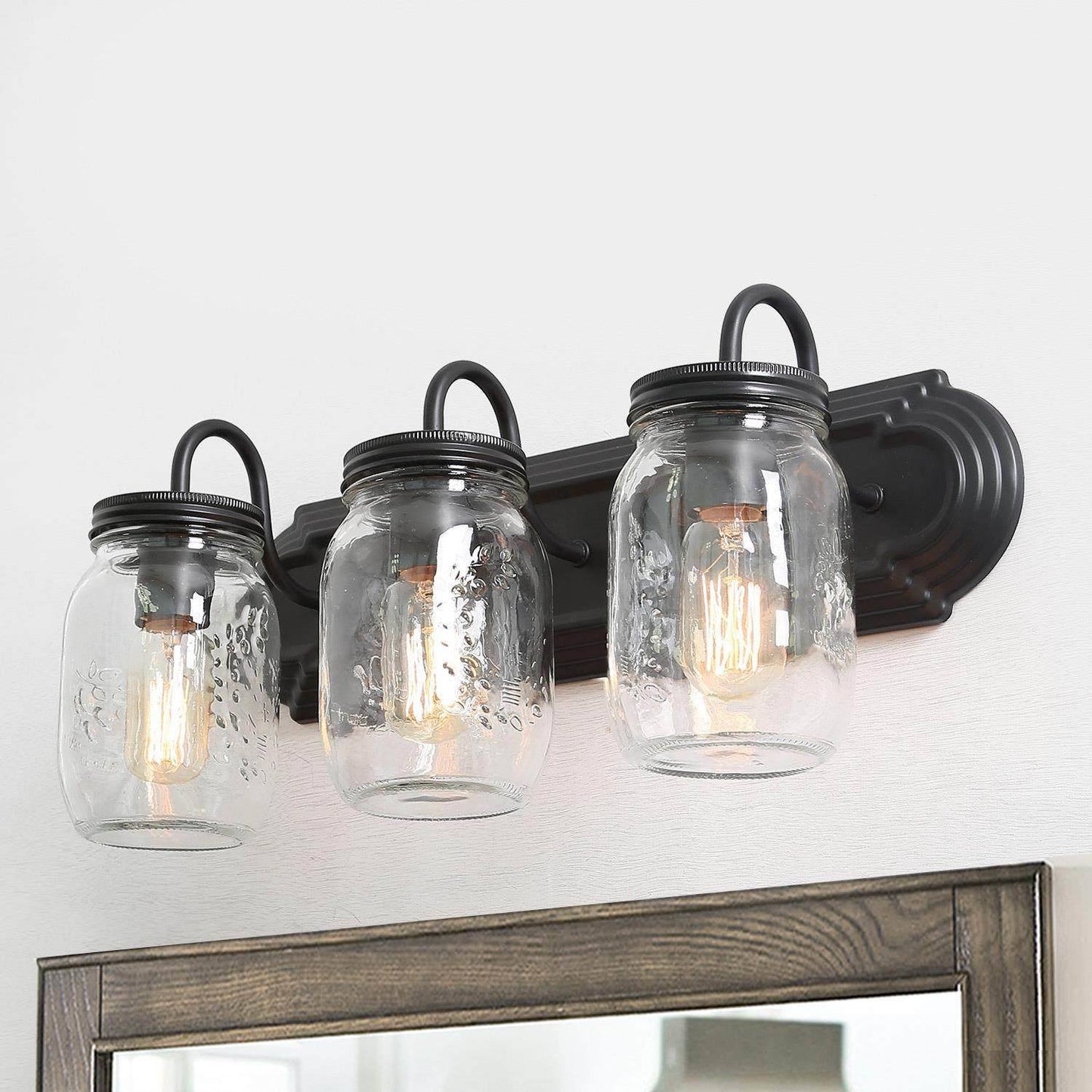 Magdalena 3-Light Black Vanity Light