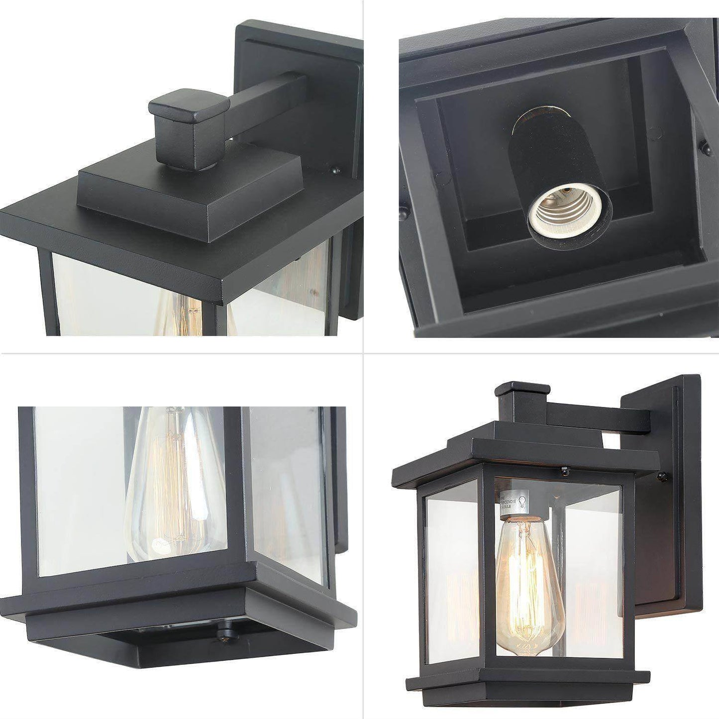 Melanthius 10.6"H 1-Light Black Outdoor Wall Light