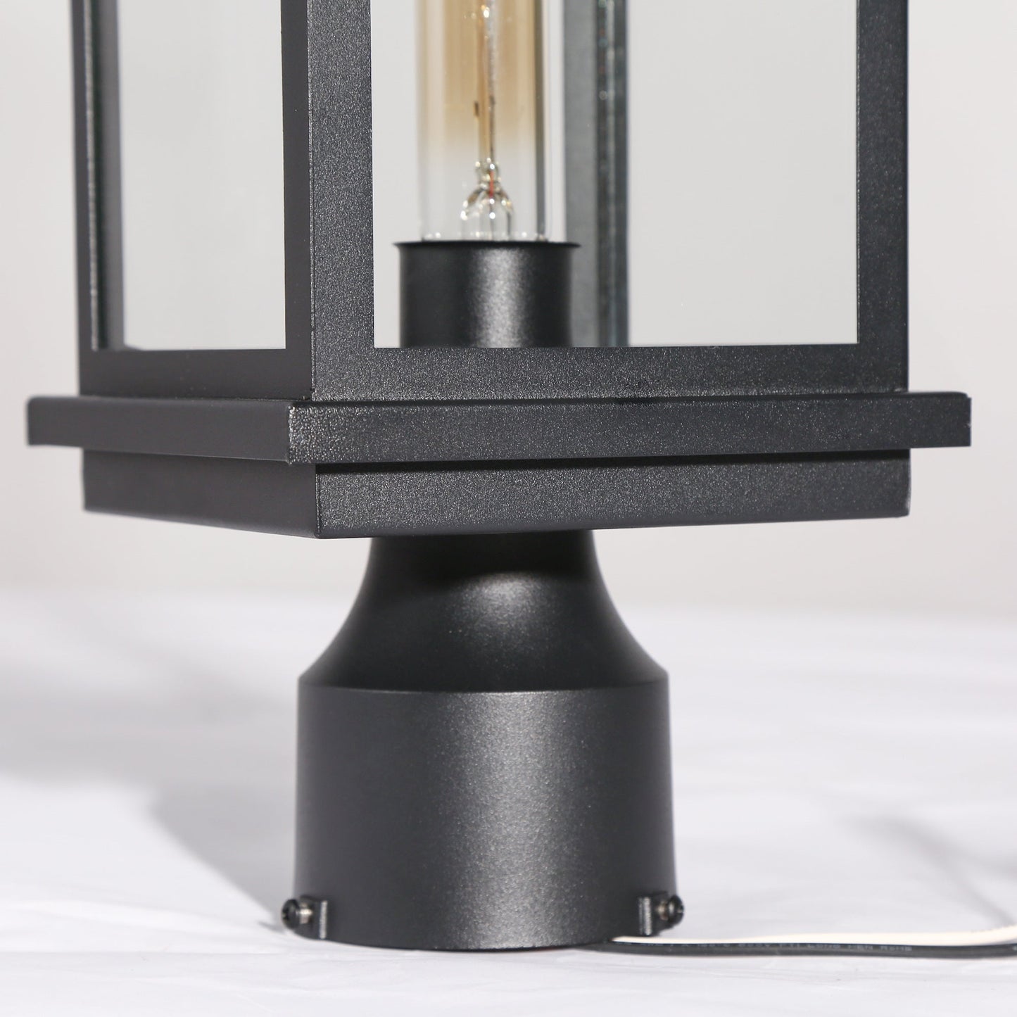 Melanthius 15.5"H 1-Light Black Outdoor Post Light