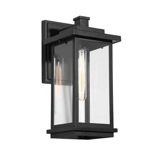 Melanthius 14.8"H 1-Light Black Outdoor Wall Sconce