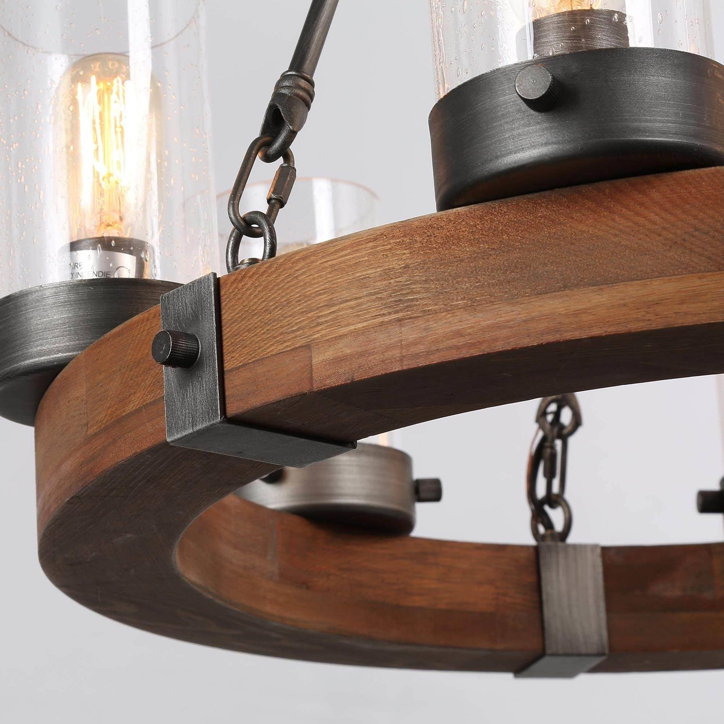 Trogir 6-Light Medium Wood Chandelier