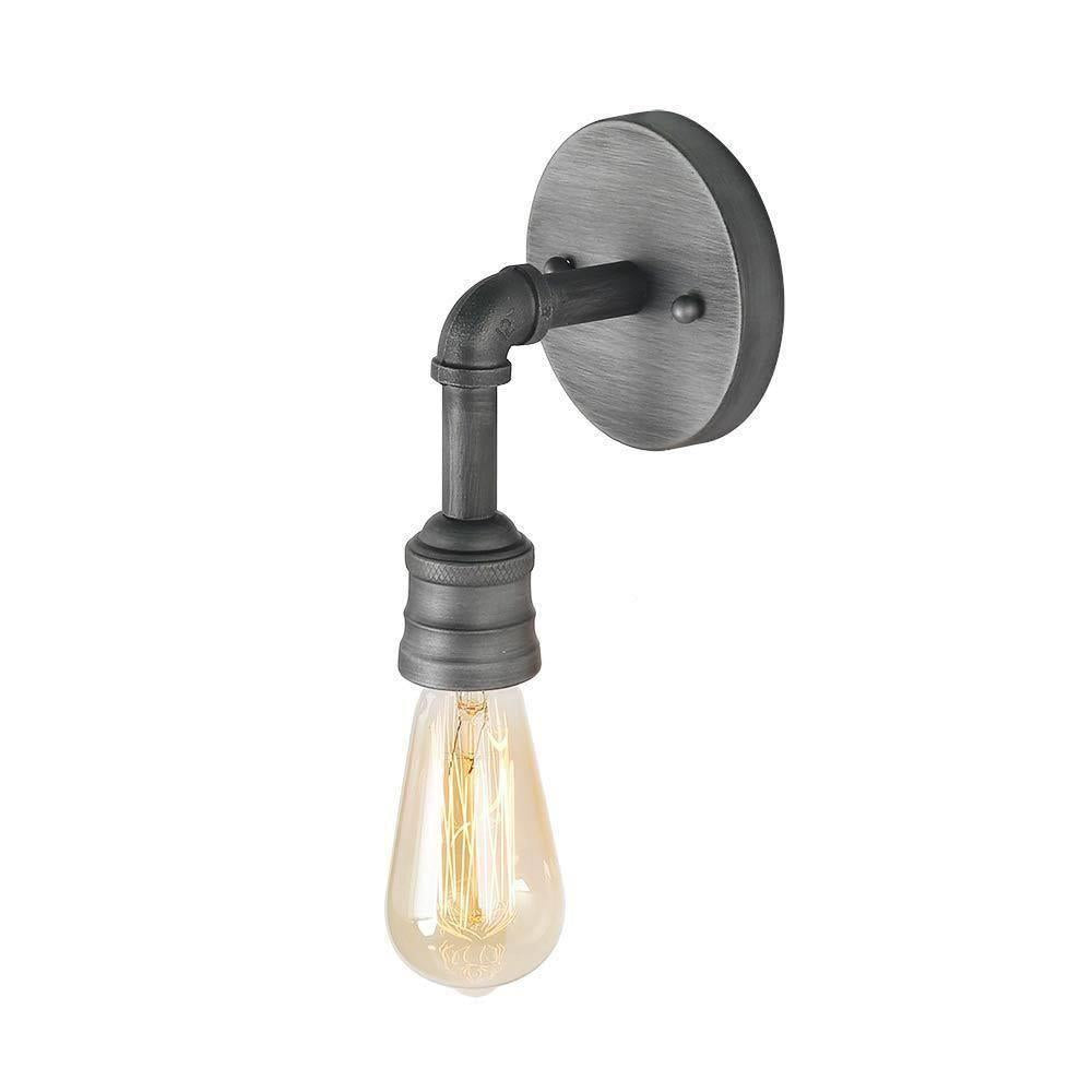 Santinate 1-Light Industrial Gray Bulb-Shape Wall Sconces