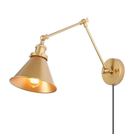 Wollemia 1-Light Modern Gold Swing Arm Wall Sconces