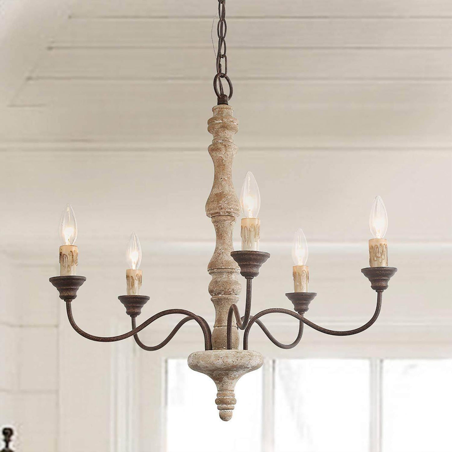 Penetrar 5-Light Medium Wood Chandelier