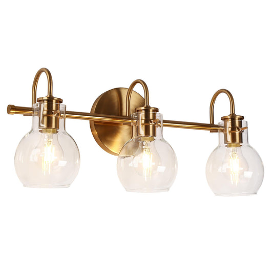 Borislav 3-Light Brass Vanity Light