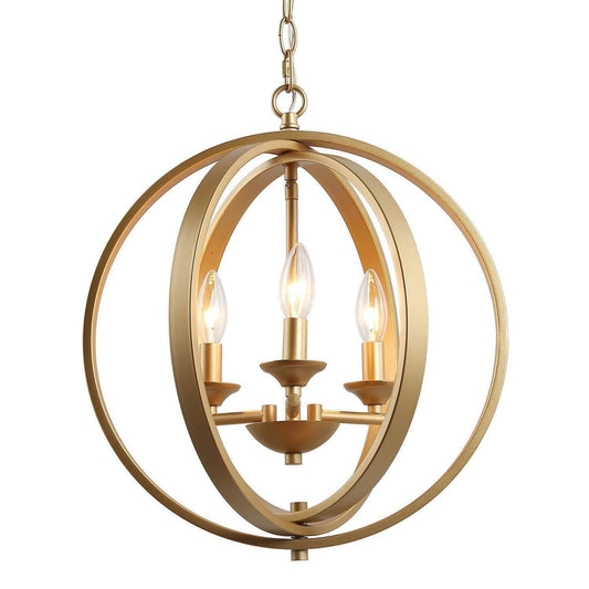 Theophanis 3-Light Small Gold Chandelier