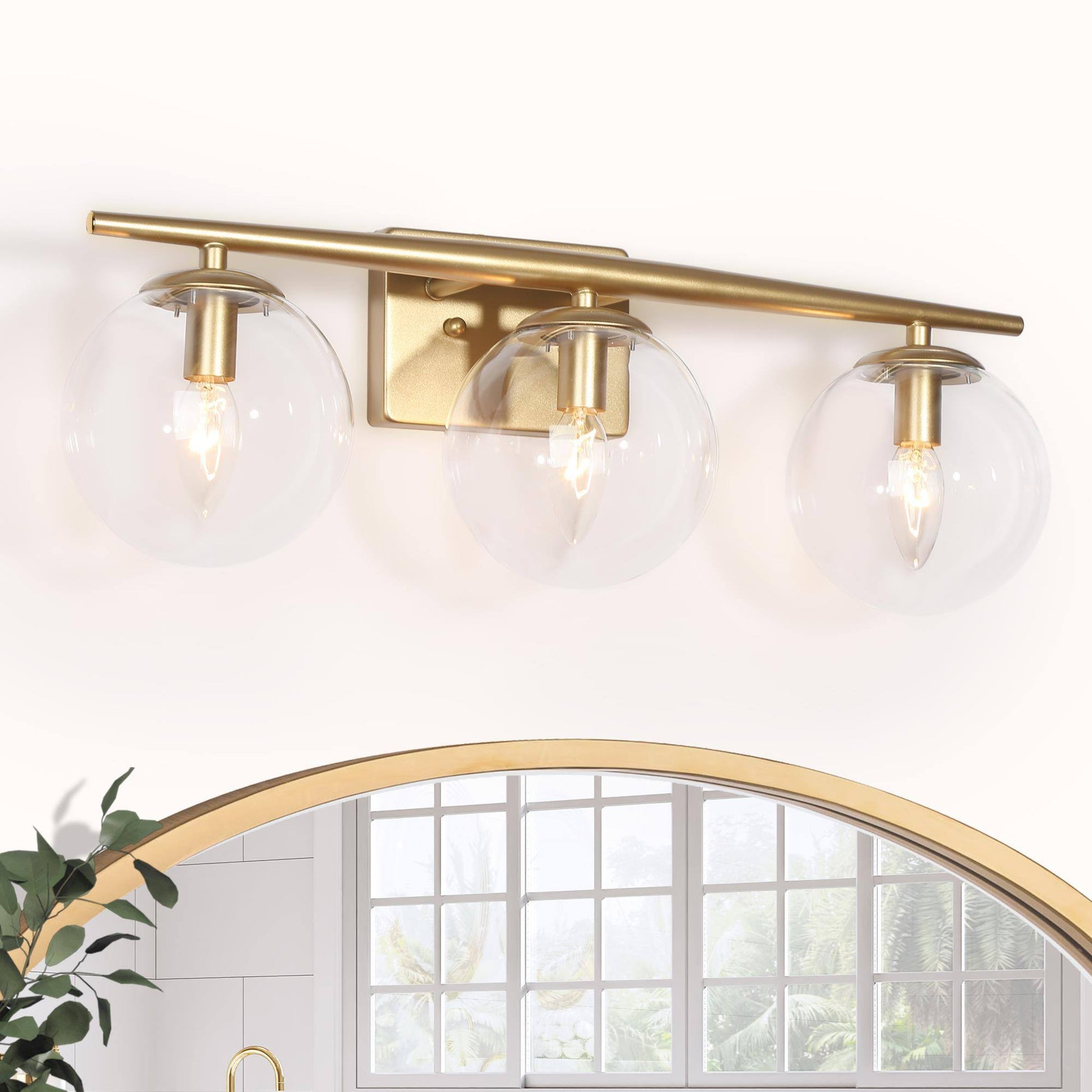 Kisiotlo 3-Light Gold Vanity Light