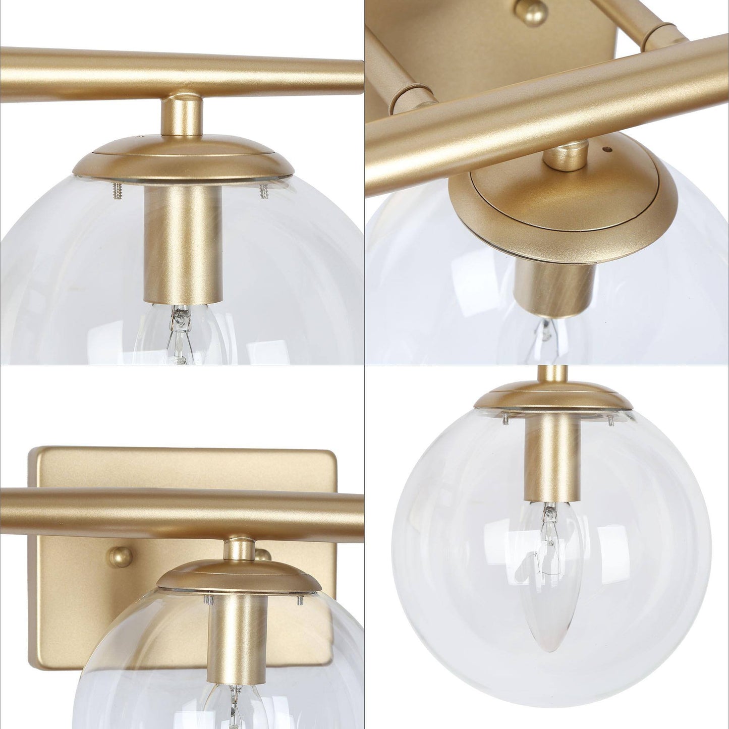 Kisiotlo 3-Light Gold Vanity Light