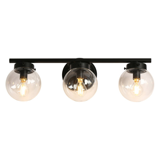 Thantofos 3-Light Black Vanity Light