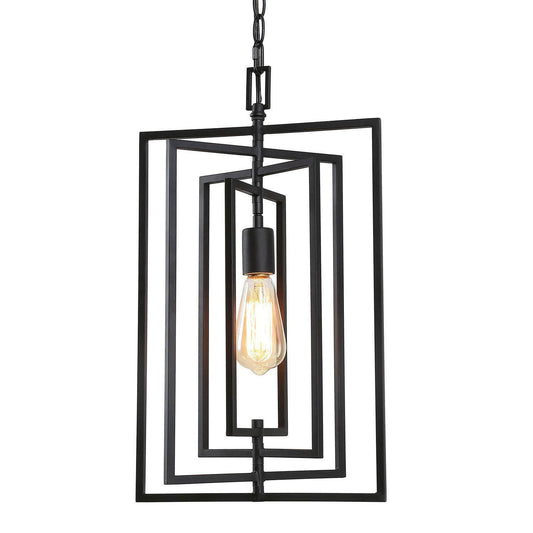 Barry 1-Light Medium Black Modern Pendant Light Fixtures