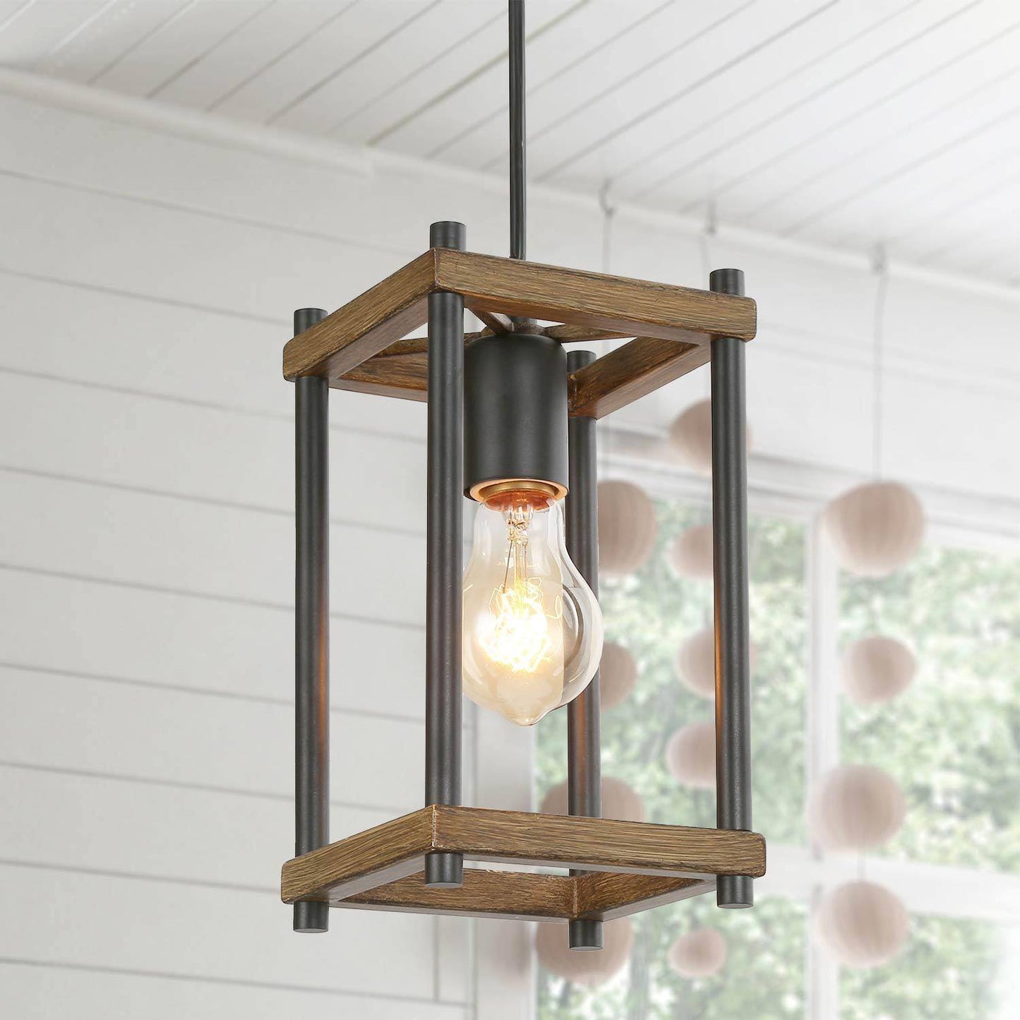 Omayanizeny 1-Light Mini Wood Chandelier