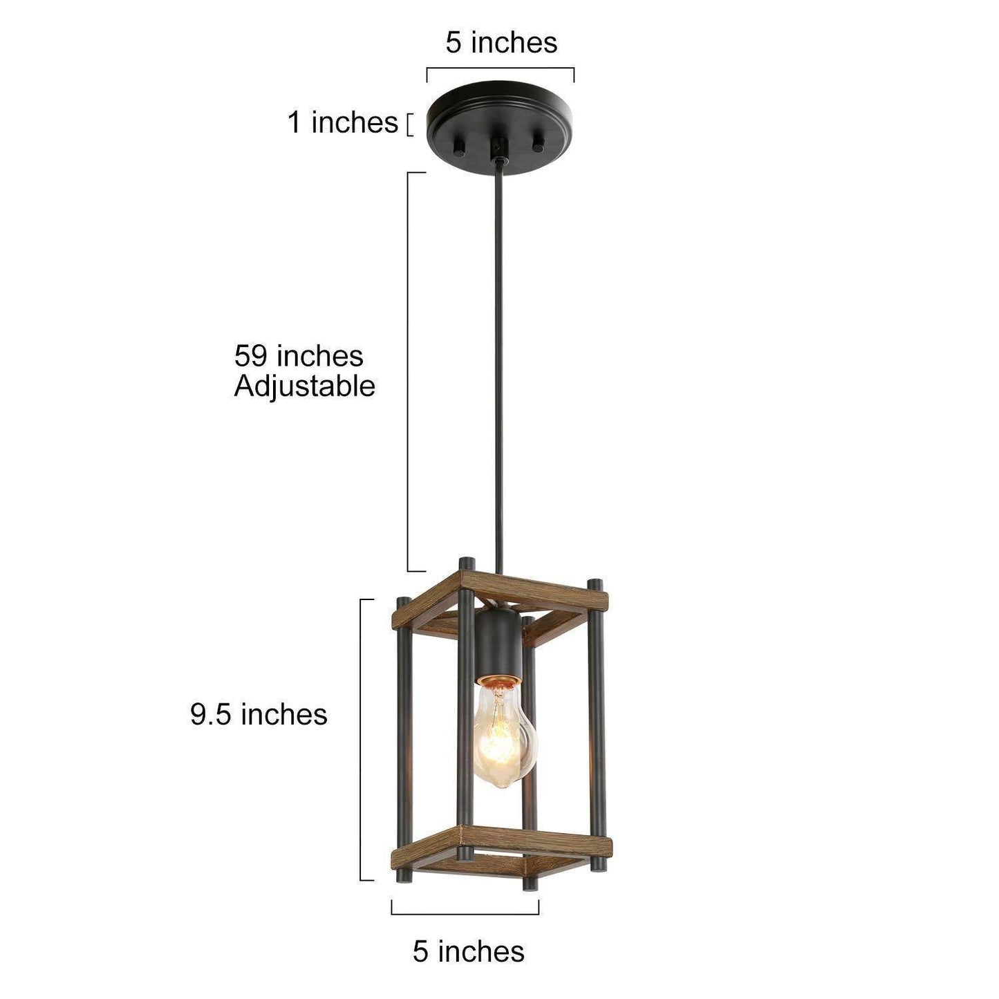 Omayanizeny 1-Light Mini Wood Chandelier