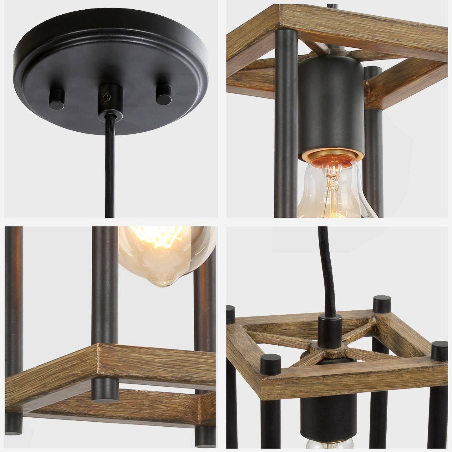 Omayanizeny 1-Light Mini Wood Chandelier